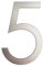 GUIZZO Creart - Numero Civico con Lettera in Acciaio Inox, Targa Personalizzata Made in Italy, Porta Ingresso per Uso Esterno - 5, 5.1x8H cm