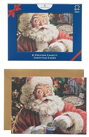 UK Greetings and Cookies Design - Multipack of 8 Charity Christmas Cards with Envelopes, 745573-0-1