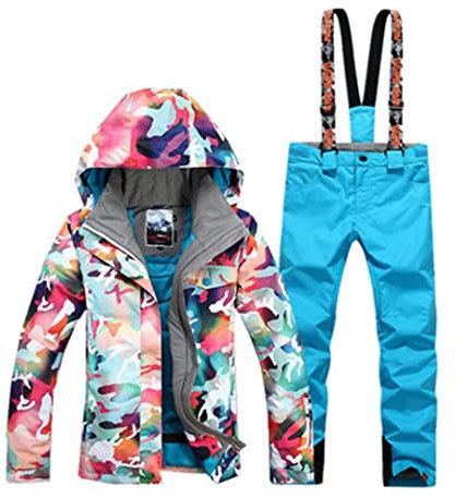 Damen-Schneeanzug, Ski-Sets, Snowboard-Kleidung, Winter-Outdoor-Sport-Outfit, Pic-Jacke und Hose, 1 XS