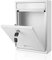 Trintion Letter Box 32 x 21.5 x 8.5cm Post Box Wall Mounted Steel Mail Box Parcel Delivery Box Lockable Letter Weatherproof Post Box with 2 Keys Stylish Letterbox for Keep Your Mail Safe (White)