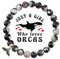 MollyQueen Orca Achat Kristall Armbänder Perlen Armbänder für Frauen, 8 mm natürliches Stretch-Chakra-Armband Ozean-Armband Schmuck Geschenk bringen Glück Wohlstand Glück, 23 cm, Stein, Achat