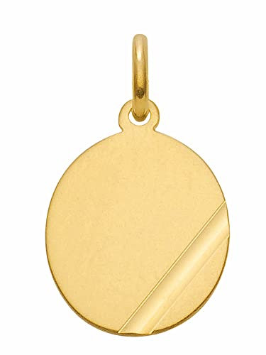 Colgante de placa de grabado de oro 333