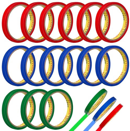 VICASKY 18 Pcs Clear Bag Sealing Tape,Plastic Bag Neck Sealer PVC Tape for Fruit Ingredients Packaging Tapes Bag Sealing Machine 12mm