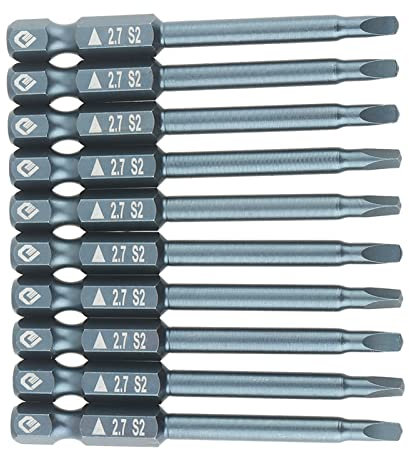 Dreikant-Schraubendreher-Bit, Kopf-Schraubendreher-Bit, Schraubendreher-Bits, 10 Stück Dreikant-Schraubendreher-Bits, Länge 65 Mm, Schraubendreher-Bit-Sets