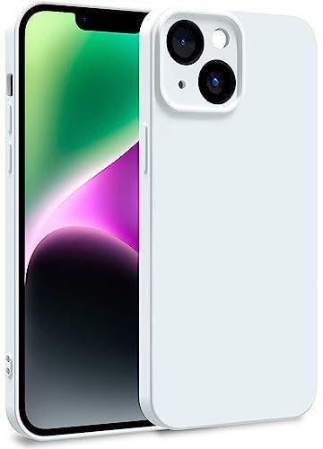 MyGadget Cover per iPhone 14 - Custodia in Silicone Morbido a Doppio Strato – Case con Protezione Fotocamera & Fodera Interna Antigraffio - Bianco