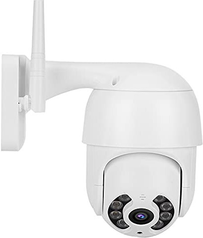 2in PTZ a Prueba de Agua, 1080P WiFi 8 Luces Seguridad Mini Cámara Domo Trabajo de Vigilancia con Icsee 110 240VUS