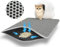 AJOXEL Cat Litter Mat, 60 x 45 cm Big Litter Tray, Double Layer Waterproof Cat Litter Trap, Honeycomb Design, Non-Toxic, Nonslip Grey