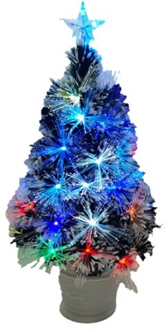 Árbol Fibra Óptica Blanco/Multicolor 65L 60cm 12V/3.6W PVC