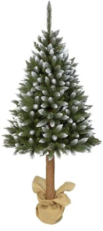 No Limitts – Siberian Diamond Spruce on Trunk Half Christmas Tree with Snow Effect for Small Spaces (220cm/7ft)