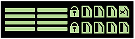 Leuchtet im Dunkeln, Zubehör für Auto, sichere leuchtende Nachtsicht-Aufkleber, fluoreszierende Etiketten, leuchten im Dunkeln, Aufkleber für Armaturenbrett, Türen, Fenster Poupangke