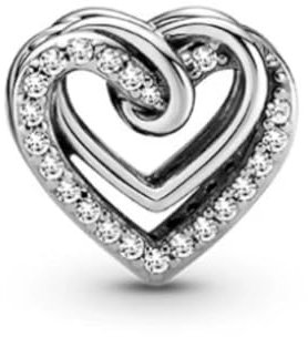 GHMIOU Charms Herz 925 Sterling Silber 5A Zirkonia Charm Anhänger für Armband Charm Bead Pendant für Europäische Armbänder Halsketten Schmuck Geschenk für Damen Frauen (Silvery 1)