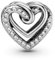 GHMIOU Charms Herz 925 Sterling Silber 5A Zirkonia Charm Anhänger für Armband Charm Bead Pendant für Europäische Armbänder Halsketten Schmuck Geschenk für Damen Frauen (Silvery 1)