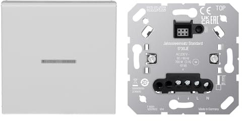 Jung Home Tastdimmer 1710DE Tastdimmer Standard LED + BTA17101WW Taster Wippe 1-fach Alpinweiß Serie A