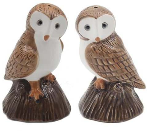 Lesser & Pavey Owls Salt & Pepper Set for All Types of Kitchen | Ceramic Salt & Pepper Shaker Set | Lovely Salt & Pepper Pots | Salt Shaker & Pepper Shaker Suitable for Home or Office