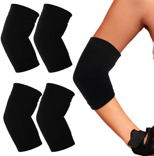 Sibba Lot de 2 paires de manchettes de compression pour coude, coude, tennis, haltérophilie, protection sportive et soulagement de la douleur