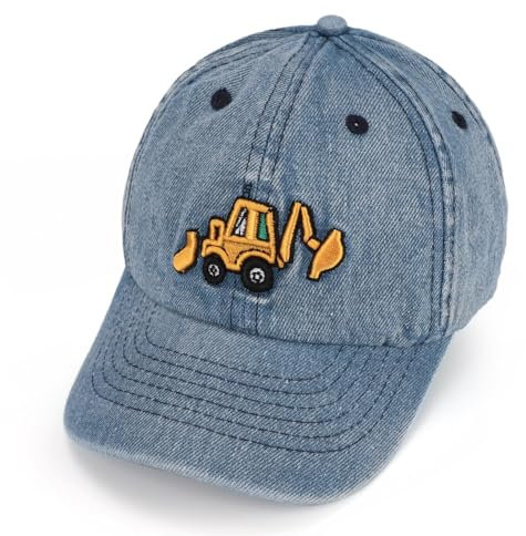Trucker Cap Kinder Jungen Kappe Junge Basecap Jungs Traktor Caps Kleinkinder Sommer Trucker-Cap Bagger Feuerwehrauto Cap Kids Mädchen Baseballcap Cappy Sommerhut ab 2 3 4 5 6 Jahre