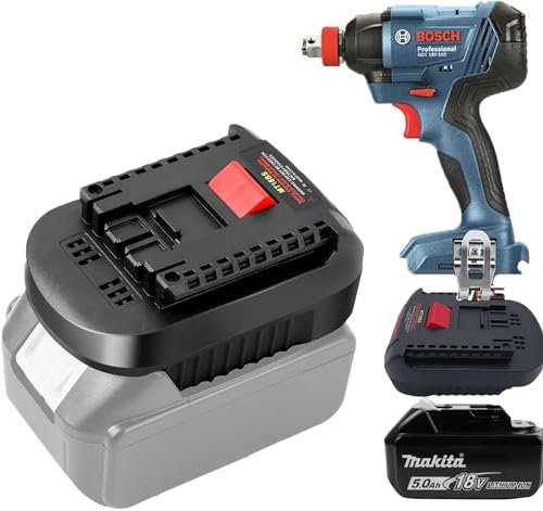 Adapter für Makita 18V Lithium Akku Konverter für Bosch GBA Batterien auf Bosch Akku BAT607 BAT614 BAT607G umrüsten auf für GBA 18V Lithium Akkuwerkzeug