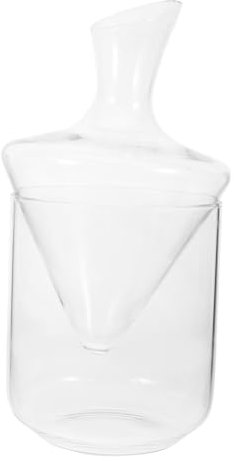 Garneck Carafe à Vin Transparente Oblique Seau à Glace En Verre, Incisions Arrondies Sécurisées, Solide Et Délicate, Adaptée à La Maison Et Bar, Set De Dégustation