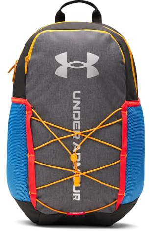 Under Armour Unisex Hustle Sport 6.0 Backpack, (003) Black/Black/Metallic Silver, One size, Hustle Sport 6.0 Backpack