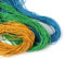 TOAOB 105M Cordon Ciré Tressé pour Bracelet 1mm Rond Jaune Foncé Vert Profond et Bleu pour Fabrication de Bijoux Collier Artisanat Breloques Bricolage Macramé