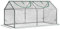 Outsunny Serre de Jardin, Mini Serre, 2 fenêtres zippées et enroulables, Couverture en Plastique, Cadre en Acier, 120 x 60 x 60 cm, Transparent
