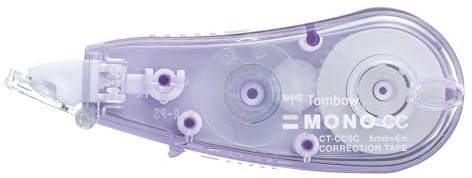 Tombow MONO CCE5 Mini-Korrekturroller, soft purple, 5 mm x 6 m, perfekt für Bullet Journal Dot Grids, sofort überschreibbar, für Rechts- und Linkshänder, inkl. Schutzkappe [CT-CCE5-92-B]