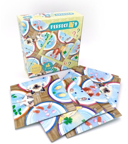 Original Perfect 9 Puzzle – 9 Teile-Puzzle, kniffliges Denkspiel für Erwachsene & Kinder ab 4 Jahren – Kompakte Größe, perfekt für unterwegs – Meditatives Geduldsspiel (Pets)