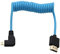 HangTon Câble micro HDMI 4K 8K à angle droit haute vitesse pour ATOMOS Ninja V Ultra, Sony ZV-E10 A7C A7R4 A6700, Canon R6II R5C R10, Lumix S5 S9 G100, Fujifilm X-T50, bleu tressé spiralé, 30 cm