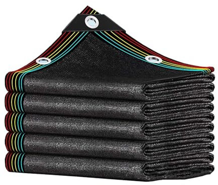 Rete Ombreggiante con Occhielli 85% 8x12m, Rete Telo Ombra Esterni, Rete Parasole Resistente Ai Raggi UV, Antistrappo Panno Ombreggiante, per Gazebo Piante Balcone Serra