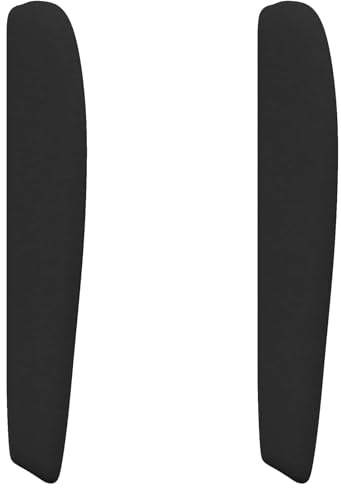 vidaXL Kopfteil Ohr Sonstiges Schwarz 80 x 23 x 6 cm Schaum und Stoff, Elegantes Schlafzimmer-Statement, moderner Kopfteil mit weichem Stoff, schaumige Gemütlichkeit, minimalistischer Stil