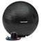 Tunturi Anti Burst Fitnessball mit Pumpe - Yoga-Ball 90 cm - Pilates-Ball - Schwangerschaftsball – 220 kg Benutzergewicht - Inklusive Trainings-App – Schwarz