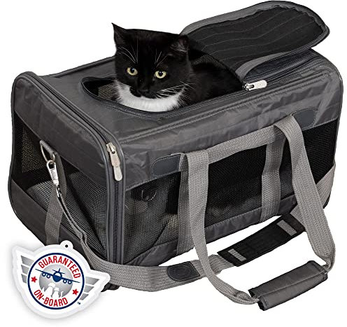 Sherpa Travel Transportbox für Haustiere, von Fluggesellschaften zugelassen, Large, anthrazit