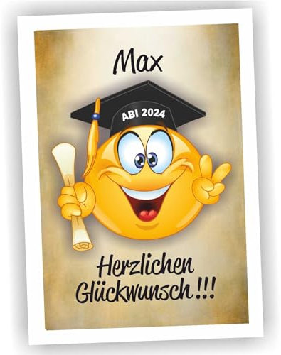 Play-Too Abitur bestanden Urkunde Abi Bild Geschenk Abi 2025 Reifeprüfung personalisiert