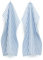 FILU Geschirrhandtücher 4er Pack Hellblau/Weiß gestreift (Farbe und Design wählbar) 45 x 70 cm - hochwertige Küchenhandtücher/Geschirrtücher aus 100% Baumwolle