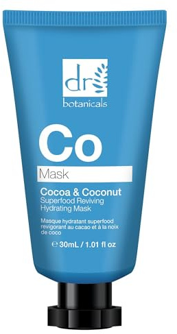 Dr Botanicals Natural Skincare Cocoa Butter & Coconut Superfood Reviving Hydrating Mask to hydrate, nourish and revive your skin