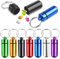 Dadabig 9 Stück Pillenbox Schlüsselanhänger, Mini Aluminium Pillenbox Schlüsselbund wasserdichte Luftdichte kleine Kapsel Mini Schlüssel-Anhänger (7 farbig)