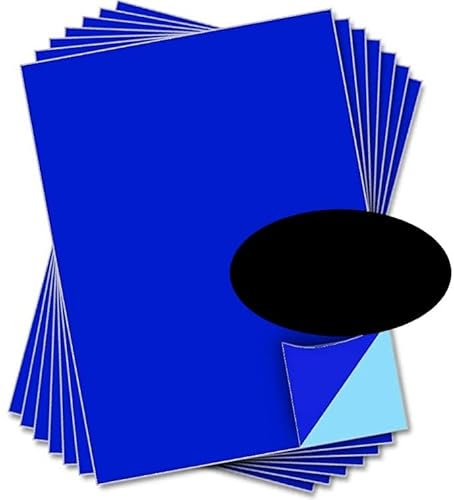 Royal Blue Self Adhesive Gloss Vinyl Sheet - A4 - Pack of 20 - Perfect for Hobby & Craft by PARTY DECOR