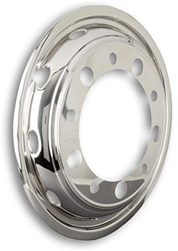 Universelle Radzierblende 22,5 - Felgenauskleidung - Vorderachse für LKW - Edelstahl hochglanzpoliert - Silber