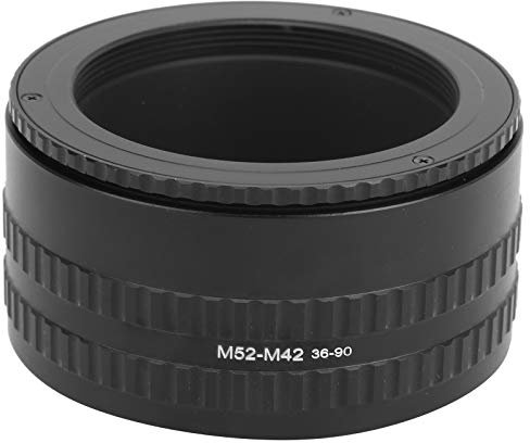 DAUERHAFT Objektiv Fokussierungs Helikoid Adapter , M52 auf M42 Einstellbarer Fokussierungs Helikoid Adapter , 36 90 mm Aluminium Kameraobjektiv Adapter , für Makrofotografie