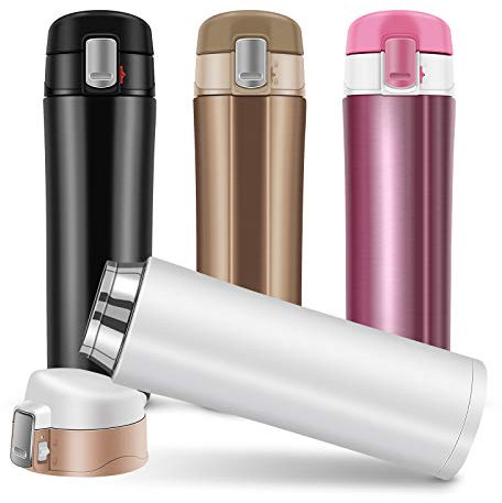Insulated Water Bottle,Stainless Steel Insulated Water Bottle, Flask for Hot and Cold Drinks, Travel Coffee Mug, Sports Water Bottle, Drinks Cup(White)