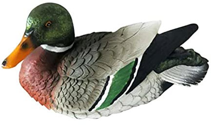 ZSQSM Teich schwimmende Ente Statue schwimmende Teich Dekor Ente Skulptur Garten Teich Pool Dekor Mandarine Ente Ornament Figur Statue
