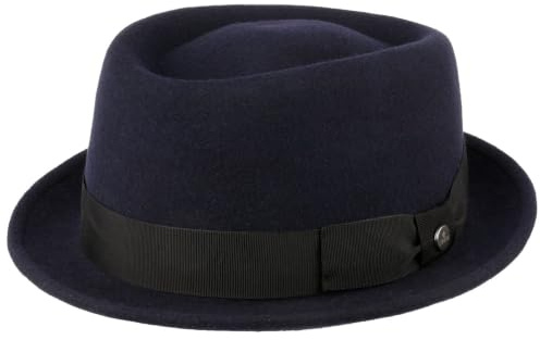 LIERYS Crushable Pork Pie Hut knautschbar wasserabweisend Made in Italy Damen Herren Herbst Winter