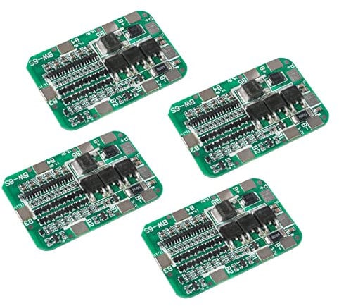 QCCAN 4 placas de protección de batería BMS PCB 6S 15A 24V para paquetes de baterías de litio 18650 de iones de litio, kit de bricolaje