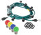 SATISFIRE Illu-/Partylichterkette Außenlichterkette mit bunten LED Kugellampen GERMANY (Grünes Kabel, 10m - 30 Lampen)