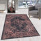 HomebyHome Kurzflor Teppich Läufer Flur 80x250 cm Rot und Schwarz, Vintage und Klassisches - Orient Teppich, rutschfest, Waschbar und Weich - Ideal für Schlafzimmer als Bettvorleger und Küchenläufer