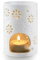 WD&CD Duftlampe aus Keramik, Aromalampe Teelichthalter mit der Candle Löffel Aroma Diffuser weiß