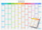Jahresplaner 2024 - Format A0 (118 x 84 cm) 12 Monate | Wand- und Wandkalender (Grafiken Rainbow White)