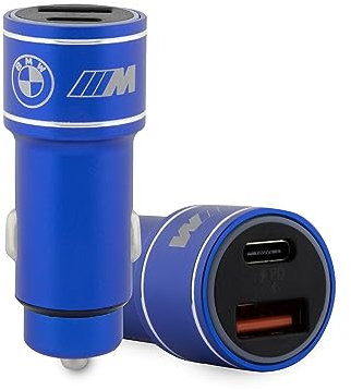 BMW M Edition adowarka samochodowa Fast Charge USBC & USBA PD 18W QC 3.0 18W (niebieski)