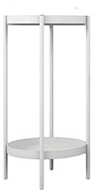 Hoher Sofa-Beistelltisch, Kleiner runder Couchtisch mit Stauraum, kompakter Pflanzenständer für Wohnzimmer, Balkon und Eingang, Schwarz/Gold/Weiß, 50/60/80/90 cm hoch (Größe: 30 x 60 cm, Far