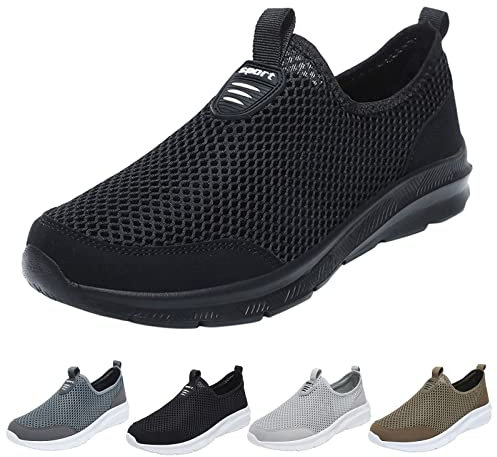 Herren Walkingschuhe Turnschuhe Fitnessstudio Sportschuhe Sneaker Running Tennis Schuhe Freizeit Straßenlaufschuhe Fashion Leichtgewichts Atmungsaktiv Schlüpfen Schuhe